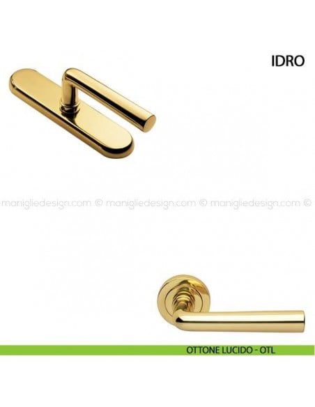 Maniglia cremonese per finestra Idro Manital ottone lucido