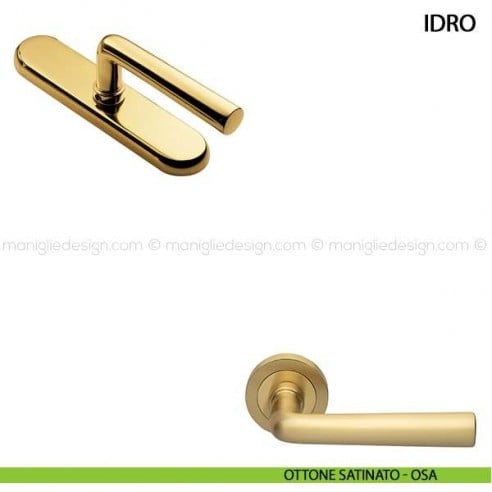 Maniglia cremonese per finestra Idro Manital ottone satinato