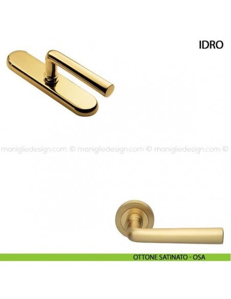Maniglia cremonese per finestra Idro Manital ottone satinato