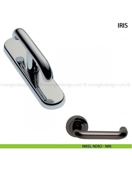 Maniglia cremonese per finestra Iris Manital nikel nero