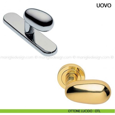 Maniglia cremonese per finestra Uovo Manital ottone lucido