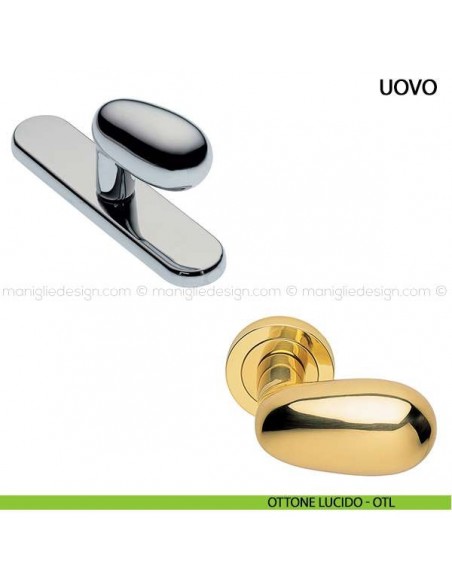 Maniglia cremonese per finestra Uovo Manital ottone lucido