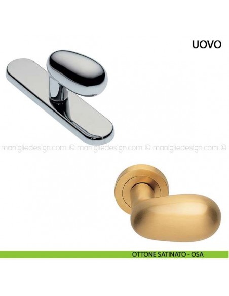 Maniglia cremonese per finestra Uovo Manital ottone satinato