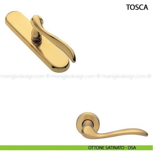 Maniglia cremonese per finestra Tosca Manital ottone satinato