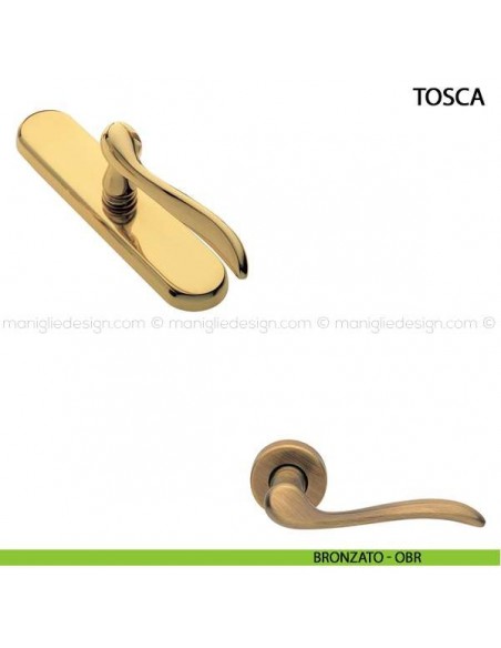 Maniglia cremonese per finestra Tosca Manital bronzato