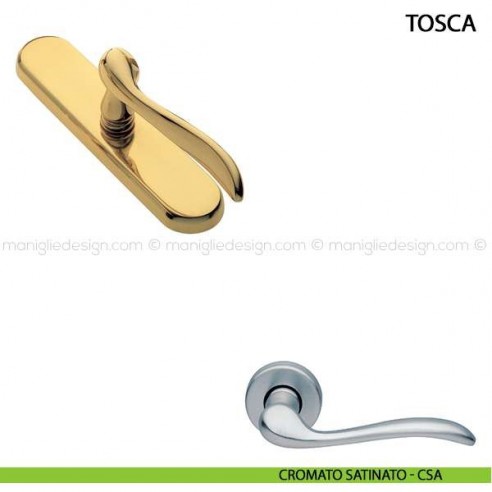 Maniglia cremonese per finestra Tosca Manital cromato satinato