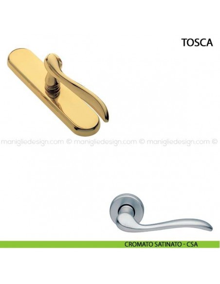 Maniglia cremonese per finestra Tosca Manital cromato satinato