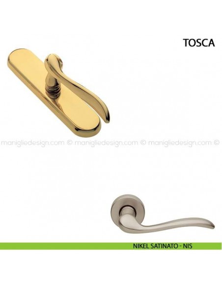 Maniglia cremonese per finestra Tosca Manital nikel satinato