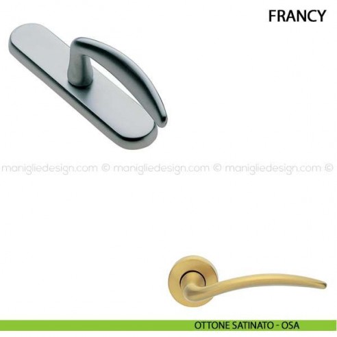 Maniglia cremonese per finestra Francy Manital ottone satinato