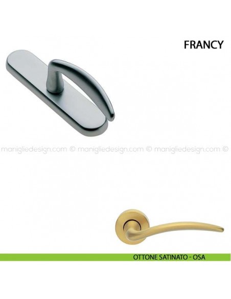 Maniglia cremonese per finestra Francy Manital ottone satinato