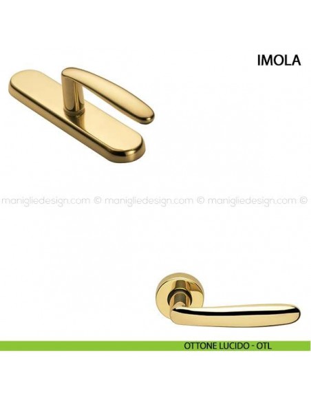 Maniglia cremonese per finestra Imola Manital ottone lucido