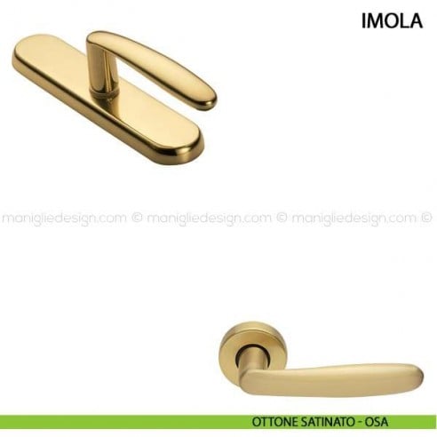 Maniglia cremonese per finestra Imola Manital ottone satinato