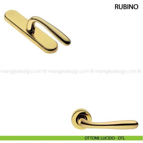 Maniglia cremonese per finestra Rubino Manital ottone lucido