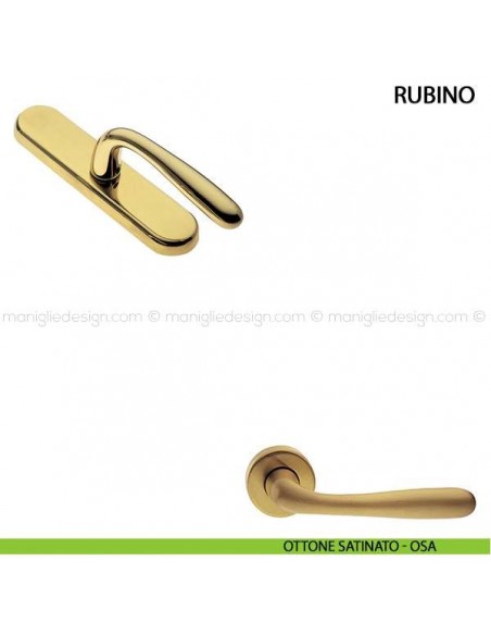 Maniglia cremonese per finestra Rubino Manital ottone satinato