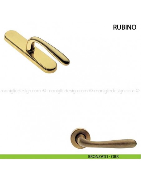 Maniglia cremonese per finestra Rubino Manital bronzato