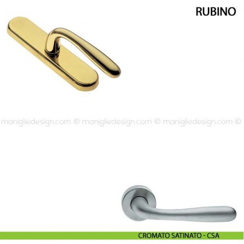 Maniglia cremonese per finestra Rubino Manital cromato satinato