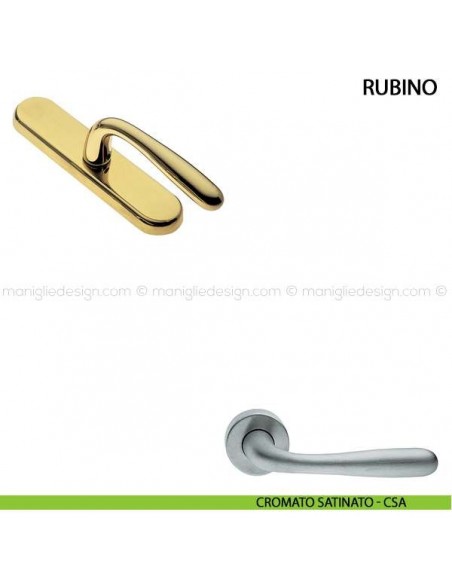 Maniglia cremonese per finestra Rubino Manital cromato satinato