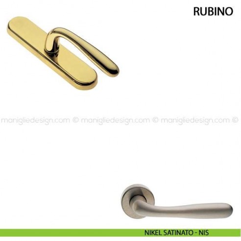 Maniglia cremonese per finestra Rubino Manital nikel satinato