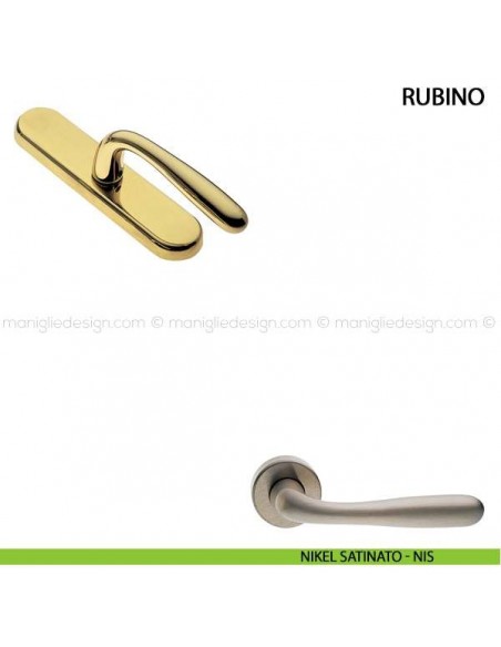 Maniglia cremonese per finestra Rubino Manital nikel satinato