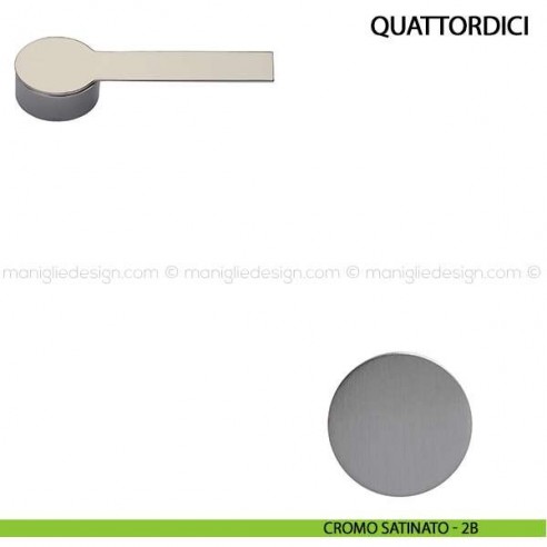 Maniglia per porta Quattordici Comit cromo satinato