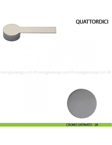 Maniglia per porta Quattordici Comit cromo satinato