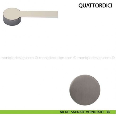 Maniglia per porta Quattordici Comit nickel satinato verniciato