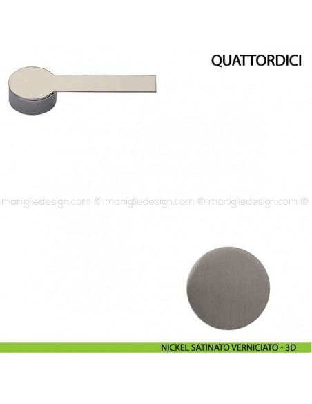 Maniglia per porta Quattordici Comit nickel satinato verniciato
