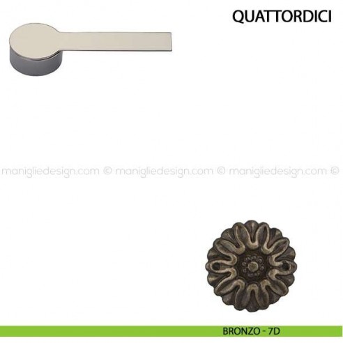 Maniglia per porta Quattordici Comit bronzo