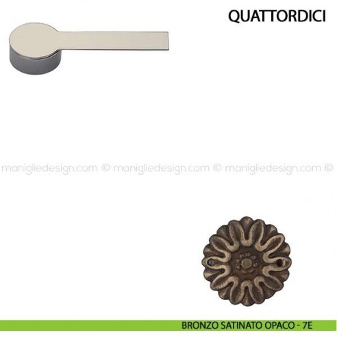 Maniglia per porta Quattordici Comit bronzo satinato opaco