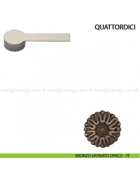 Maniglia per porta Quattordici Comit bronzo satinato opaco
