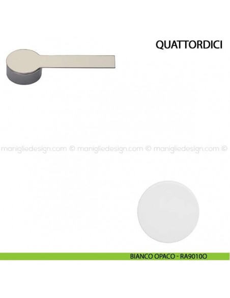Maniglia per porta Quattordici Comit bianco opaco