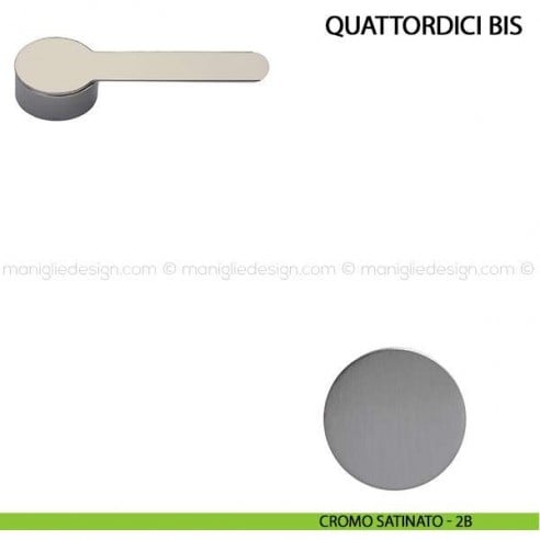 Maniglia per porta Quattordici Bis Comit cromo satinato