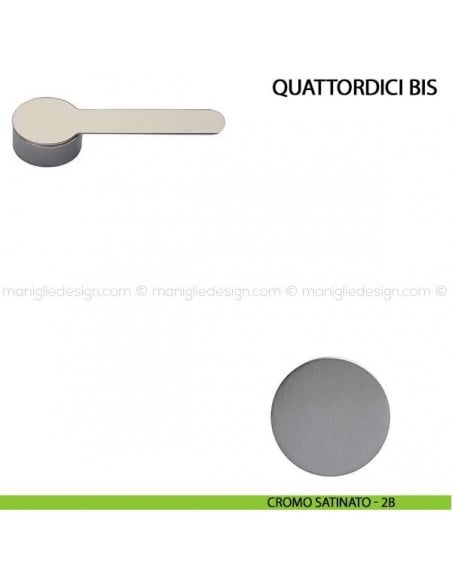 Maniglia per porta Quattordici Bis Comit cromo satinato