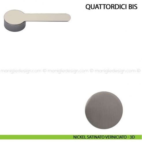 Maniglia per porta Quattordici Bis Comit nickel satinato verniciato