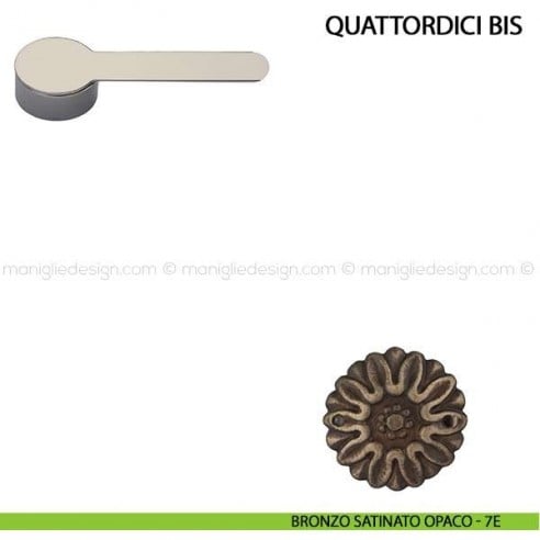 Maniglia per porta Quattordici Bis Comit bronzo satinato opaco
