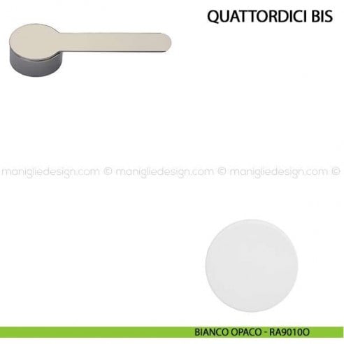 Maniglia per porta Quattordici Bis Comit bianco opaco
