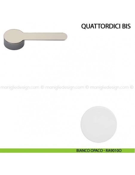 Maniglia per porta Quattordici Bis Comit bianco opaco