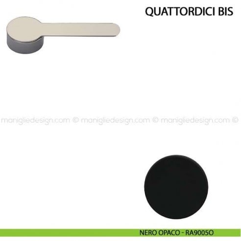 Maniglia per porta Quattordici Bis Comit nero opaco