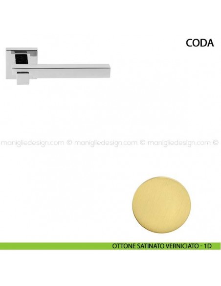 Maniglia per porta Coda Comit ottone satinato