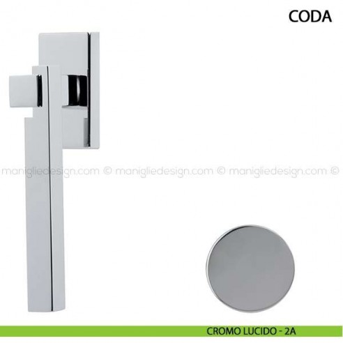 Maniglia per finestra martellina DK Coda Comit cromo lucido