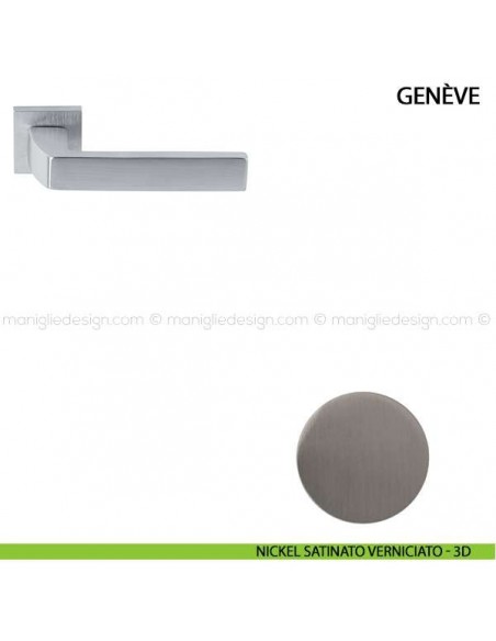 Maniglia per porta Genève Comit nickel satinato verniciato
