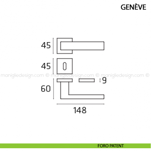 Maniglia per porta Genève Comit foro patent