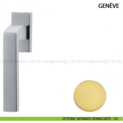 Maniglia per finestra martellina DK Genève Comit ottone satinato verniciato