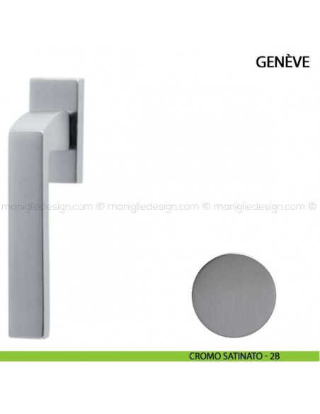 Maniglia per finestra martellina DK Genève Comit cromo satinato