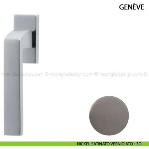 Maniglia per finestra martellina DK Genève Comit nickel satinato verniciato