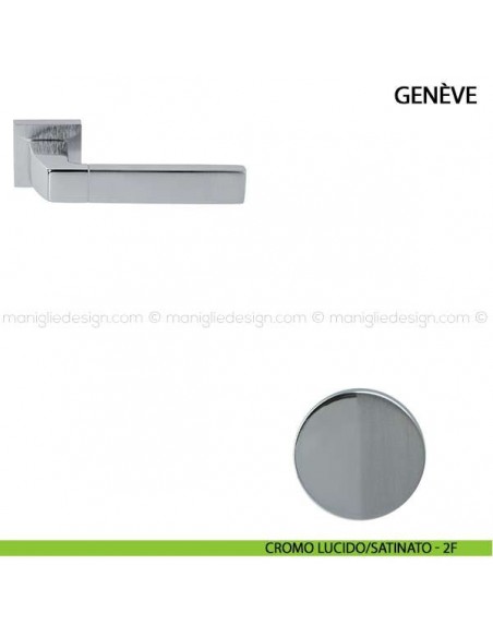 Maniglia per porta Genève Bicolore Comit cromo lucido/satinato