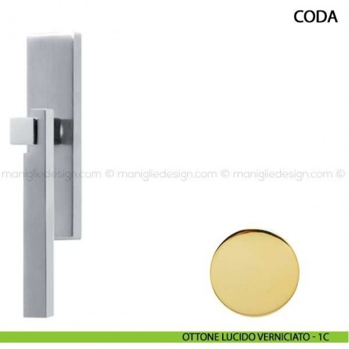Maniglia cremonese per finestra Coda Comit ottone lucido verniciato