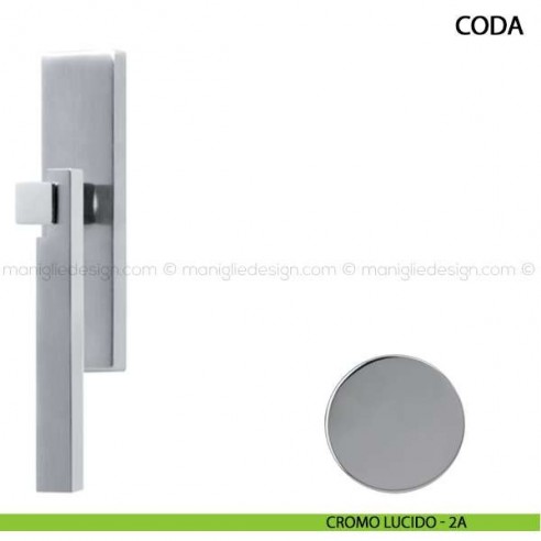 Maniglia cremonese per finestra Coda Comit cromo lucido