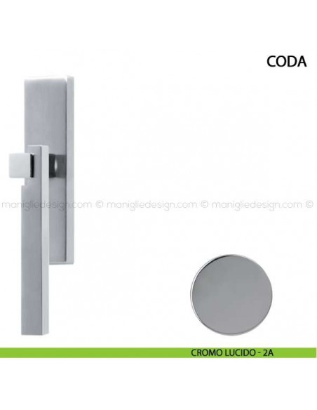 Maniglia cremonese per finestra Coda Comit cromo lucido