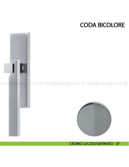 Maniglia cremonese per finestra Coda Bicolore Comit cromo lucido/satinato